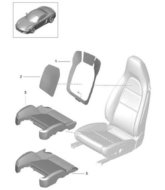 Diagram 817-012 Porsche Boxster 986/987/981 (1997-2016) Body