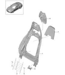Telaio schienale / Sedile sportivo Plus / Accessori 981 Boxster / Boxster S 2012>>