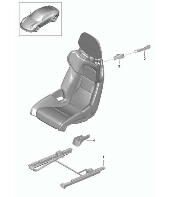 Sedile avvolgente / pieghevole (completo) 981 Boxster / Boxster S 2012-16