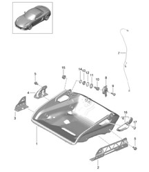 Siège baquet / Pliable / Structure de siège / Accessoires 981 Boxster / Boxster S 2012-16