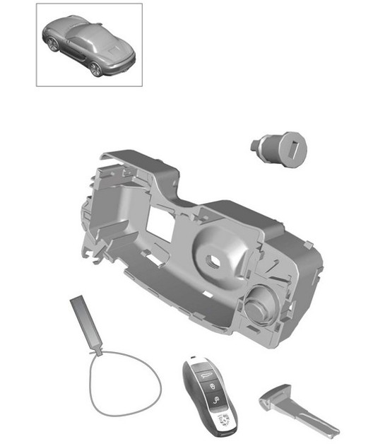 Set di riparazione / Set di serrature (PR:-625) 981 Boxster / Boxster S 2012-16