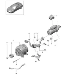 Anlasser / Lichtmaschine / Massekabel 981 Boxster / Boxster S 2012-16