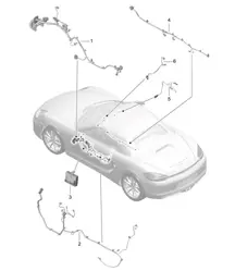 Porte telai elettrici / Consolle centrale / Vano portaoggetti / Porte unità di controllo / Cronometro 981 Boxster / Boxster S 2012-16