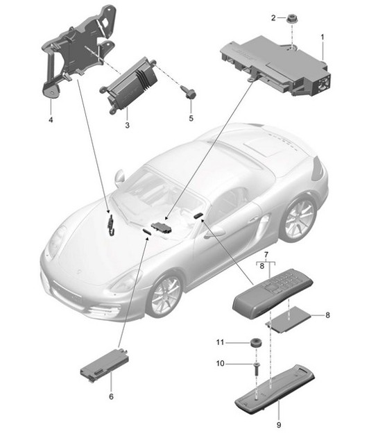 Amplificatori / Telefono 981 Boxster / Boxster S 2012-16