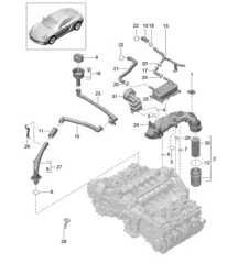 Lubrification moteur 981C Cayman / Cayman S 2014-16