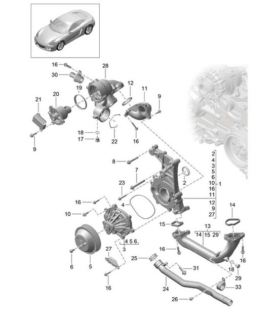 Diagram 105-000 Porsche Macan GTS 汽油 2.9L V6 440Bhp 