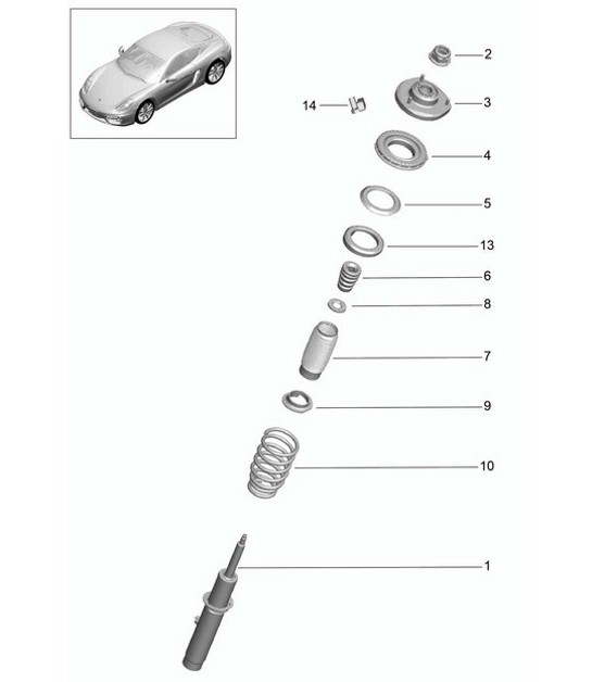 Diagram 402-000 Porsche Cayenne 9PA (955) 2003-2006 Front Axle, Steering 