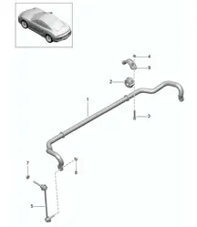 Barre anti-roulis 981C Cayman / Cayman S 2014-16