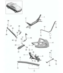Train arrière / Partie latérale / Porte-bagages / Guide 981C Cayman / Cayman S 2014-16