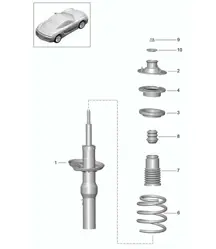 Amortisseurs / Ressort 981C Cayman / Cayman S 2014-16