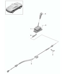 selector lever - PDK - (PR:250) 981C Cayman / Cayman S 2014-16
