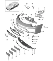 Frontstoßstange (PR:-011,-XAT) 981C Cayman / Cayman S 2014-16