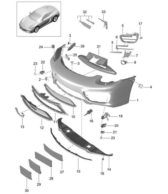 Diagram 802-000 Porsche 996 C4 3.6L 09/01-2005 Body