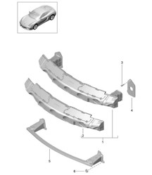 Soporte para parachoques - DELANTERO - 981C Cayman / Cayman S 2014-16