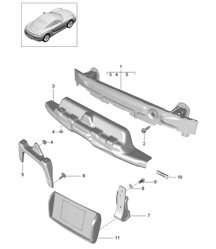 Soporte para parachoques - TRASERO - 981C Cayman / Cayman S 2014-16