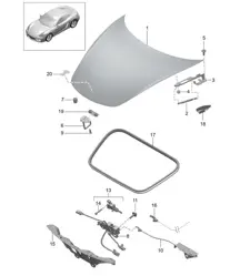 Abdeckung - VORNE - 981C Cayman / Cayman S 2014-16