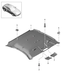 Roof trim 981C Cayman / Cayman S 2014-16