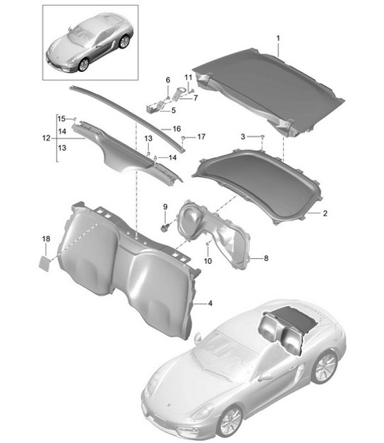 Diagram 807-025 Porsche 991 (911) MK1 2012-2016 Body