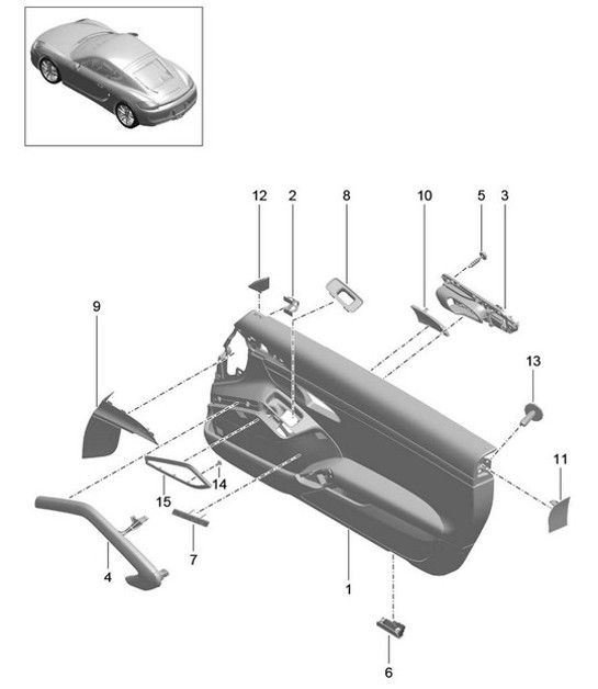 Diagram 808-005 Porsche Cayman 987C/981C (2005-2016) Body