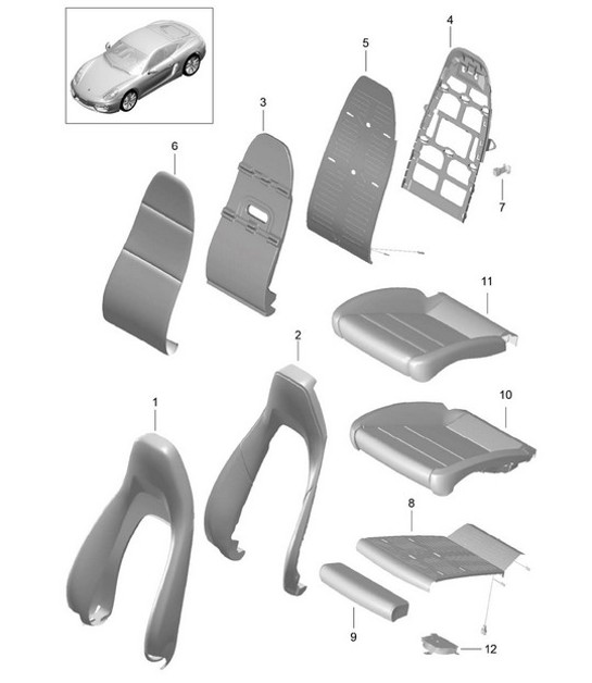 Diagram 817-002 Porsche Cayman 987C/981C (2005-2016) Body