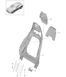 Telaio schienale / Sedile sportivo Plus / Accessori 981C Cayman / Cayman S 2014-16