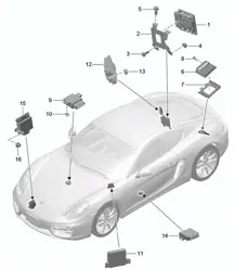 Unidades de control 981C Cayman / Cayman S 2014-16