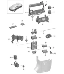 Système électrique central / Tableau de bord 981C Cayman / Cayman 2014-16