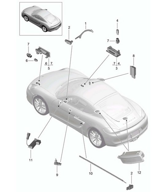 Diagram 903-004 Porsche Cayenne Coupe Turbo S E-Hybrid V8 4.0L 550Hp 
