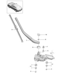 Essuie-glace arrière (PR:425) 981C Cayman / Cayman S 2014-16