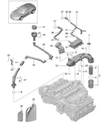 Lubrification moteur 981.SP Boxster Spyder 2016