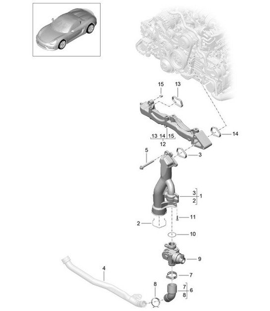 Diagram 105-003 Porsche Cayenne Turbo E-Hybrid Coupe with GT Package V8 4.0 739Hp 