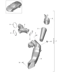 Air filter 981.SP Boxster Spyder 2016