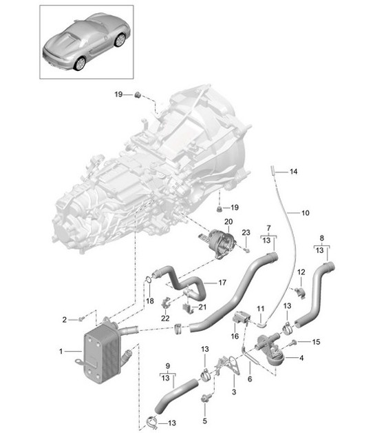 Diagram 302-015 Porsche Boxster 986/987/981 (1997-2016) Transmission