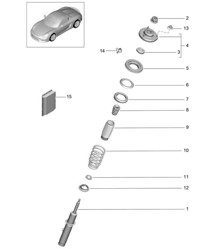 Smorzatore di vibrazioni 981.SP Boxster Spyder 2016 Smorzatore di vibrazioni 981.SP Boxster Spyder 2016
