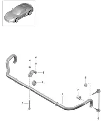 Barre anti-roulis 981.SP Boxster Spyder 2016