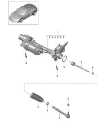 Mécanisme de direction / Pièces de direction 981.SP Boxster Spyder 2016