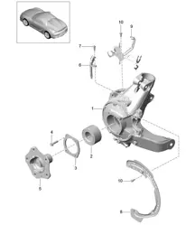 Essieu arrière / Porte-roue / Moyeu de roue 981.SP Boxster Spyder 2016