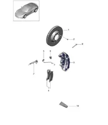 Freno a disco/Asse anteriore 981.SP Boxster Spyder
