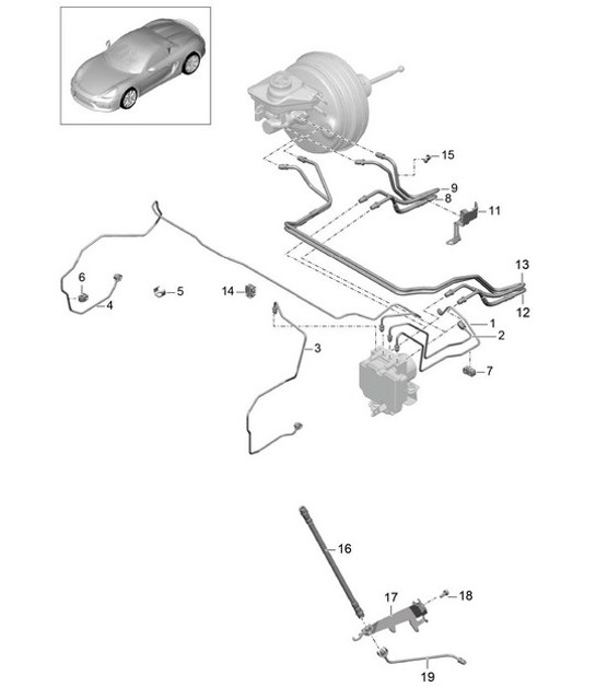 Diagram 604-005 Porsche Cayman 987C/981C (2005-2016) Wheels, Brakes