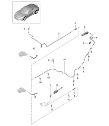 Azionamento frizione / Pompa frizione / Cilindro secondario frizione / Linee 981.SP Boxster Spyder 2016