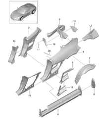 Partie latérale 981.SP Boxster Spyder 2016