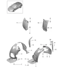 Guarnizioni / Passaruota 981.SP Boxster Spyder 2016