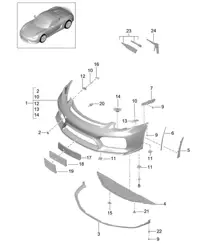 Pare-chocs Avant / Spoiler 981.SP Boxster Spyder 2016