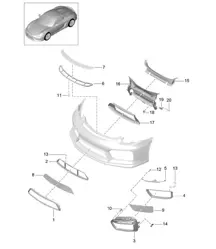 Frontstoßstange / Luftführung 981.SP Boxster Spyder 2016