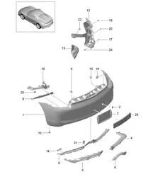 Heckstoßstange 981.SP Boxster Spyder 2016