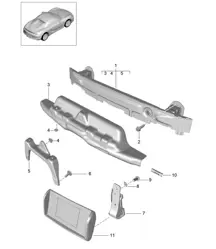 Porta parachoques trasero 981.SP Boxster Spyder 2016