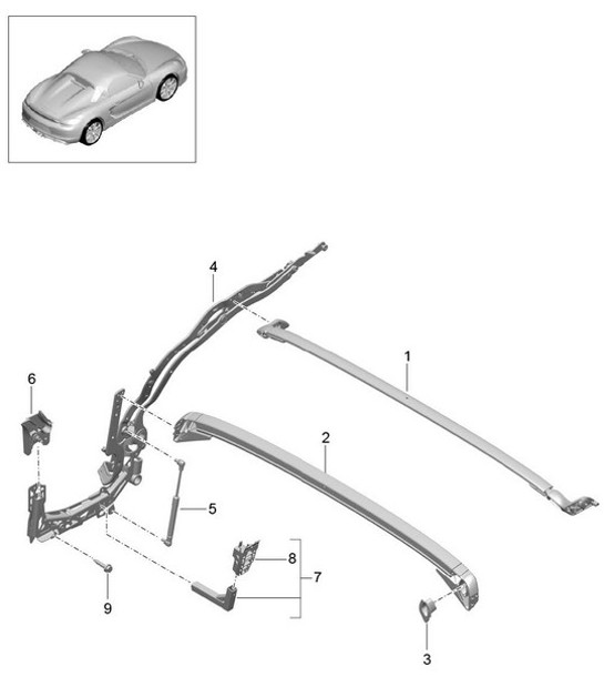 Diagram 811-010 Porsche 356 (1950-1965) Body