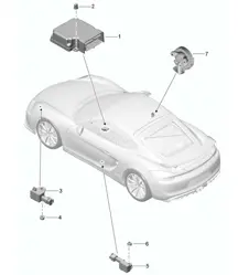 Control unit / Sensor / Airbag 981.SP Boxster Spyder 2016