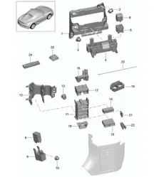 Électricité centrale / Tableau de bord 981.SP Boxster Spyder 2016