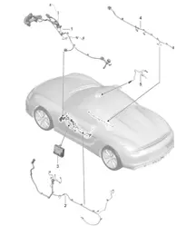 Porte cablaggio / Consolle centrale / Vano portaoggetti / Centraline porte 981.SP Boxster Spyder 2016